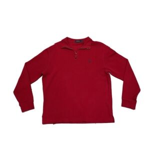 Polo Ralph Lauren Red Quarter Zip Pullover sweater